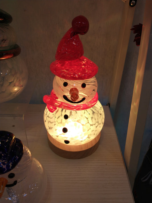 Glass Snowman frosty the snowman glass snowmen Hand Blown Glass Snowmen Decorative winter snowman Christmas snow decorative